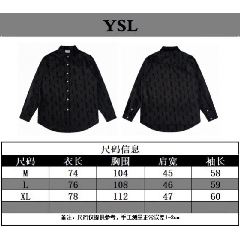 YSL Unisex Long Sleeves Shirt