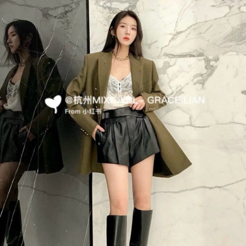 YSL Leather Shorts