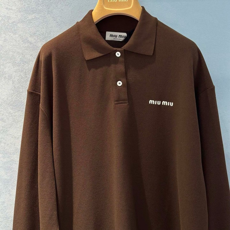 MiuMiu Unisex Long Sleeves Polo Tee