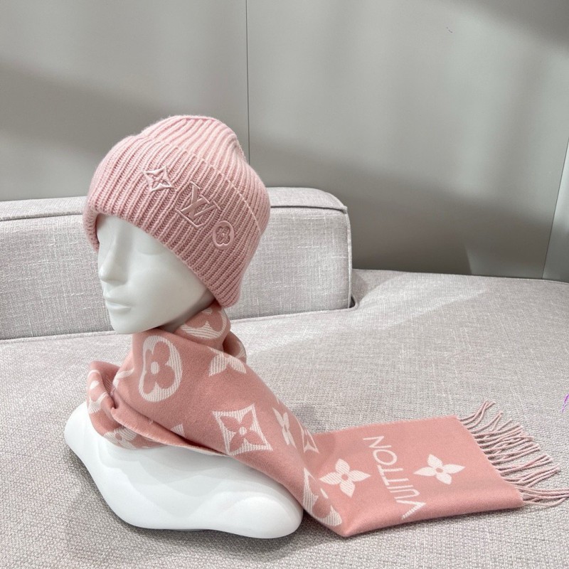 LV Long Scarf & Bennie Hat