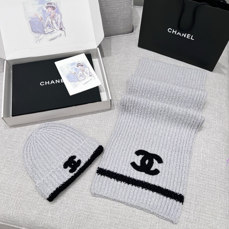 Chanel Scarf & Bennie Hat