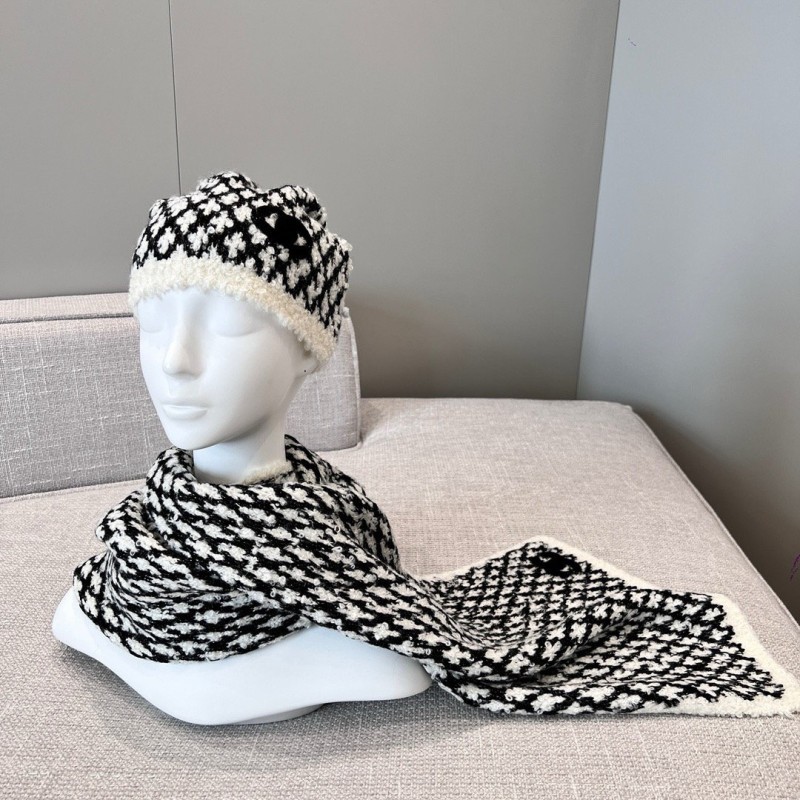 Chanel Scarf & Bennie Hat