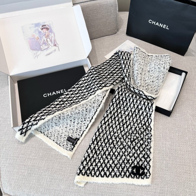 Chanel Scarf & Bennie Hat