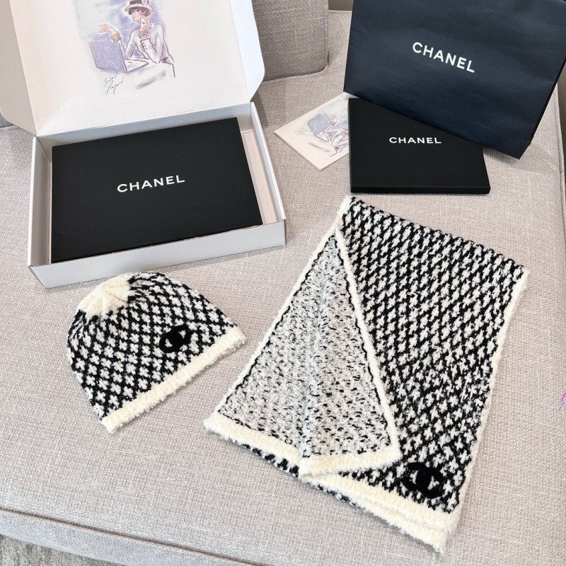 Chanel Scarf & Bennie Hat