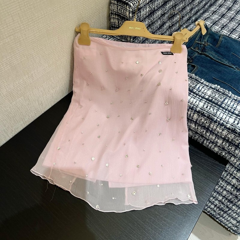 MiuMiu Sleeveless Shirt & Skirts Set