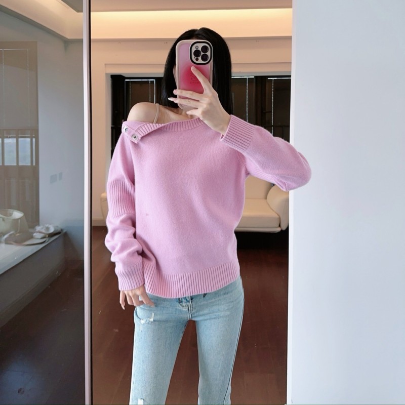 Chanel Cashmere Shoulder Buckle Sweater