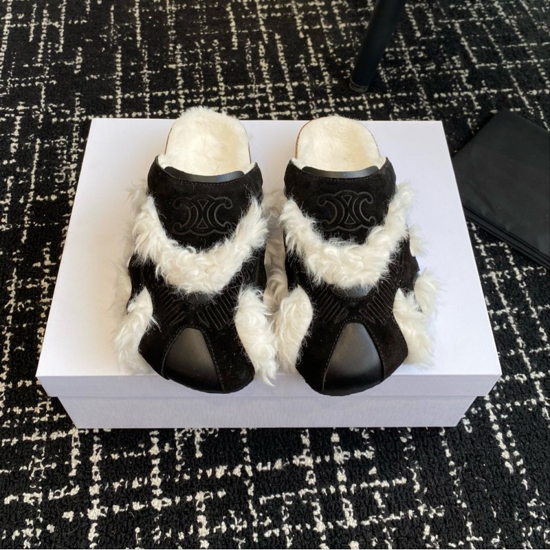 Celine Fur Sandals