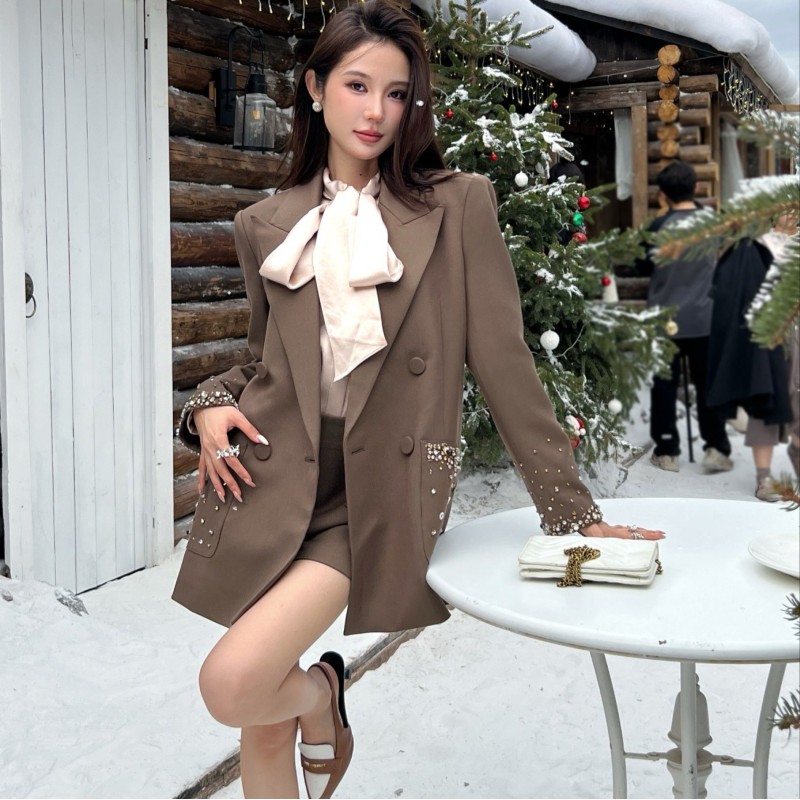 YSL Coat & Shorts