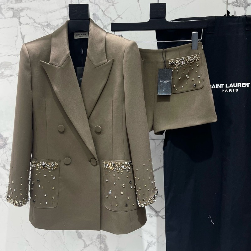 YSL Coat & Shorts
