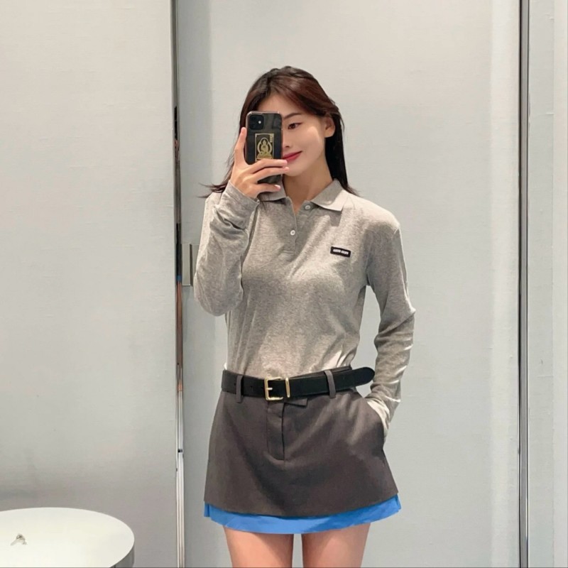 MiuMiu Long Sleeves Polo Tee