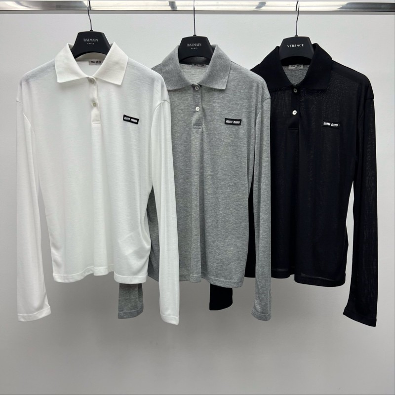 MiuMiu Long Sleeves Polo Tee