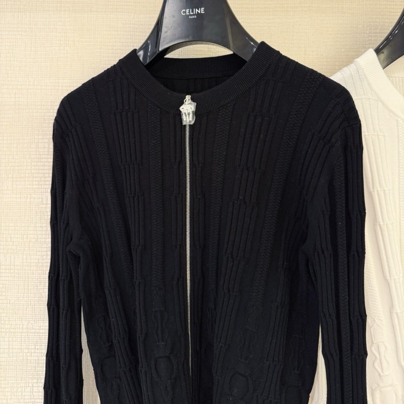 Hermes Zippered Cardigan
