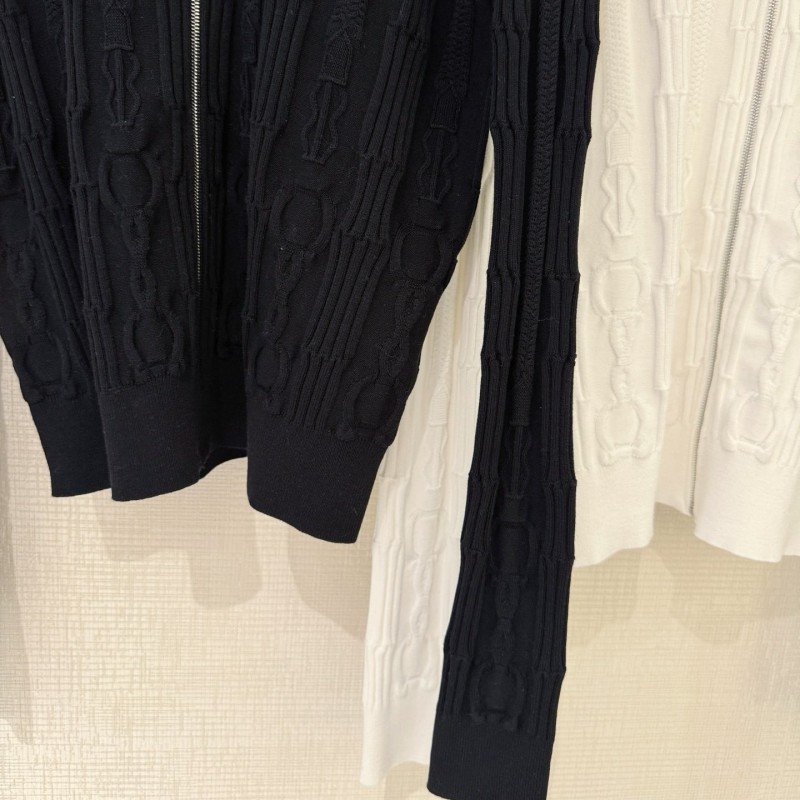 Hermes Zippered Cardigan