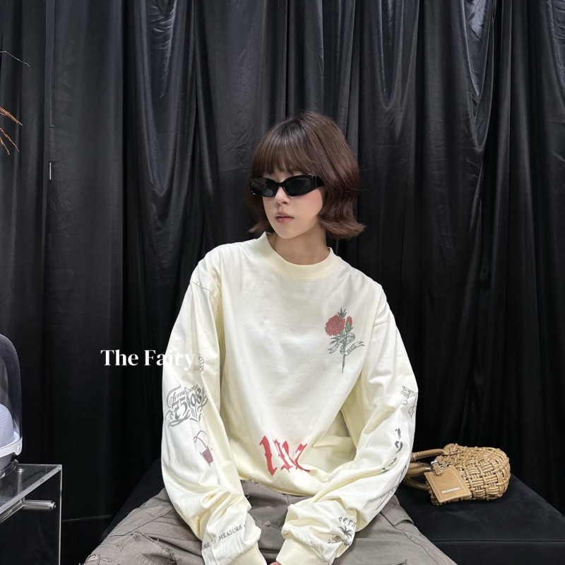 Balenciaga Unisex Long Sleeves Tee