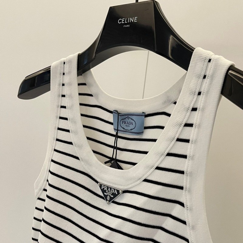 Prada Knit Singlet Skirts Set