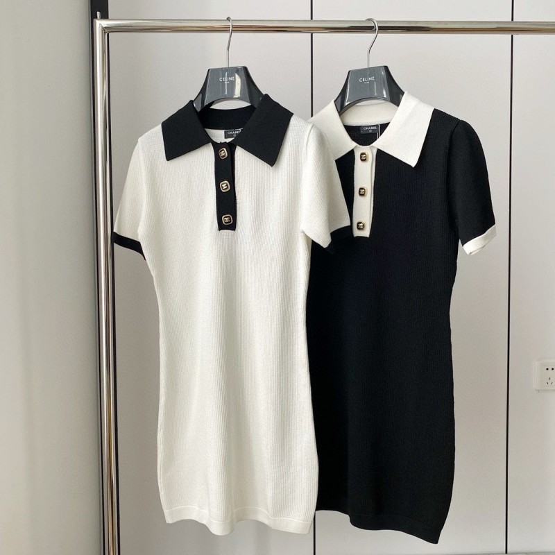 Chanel Knit Shirt Dress